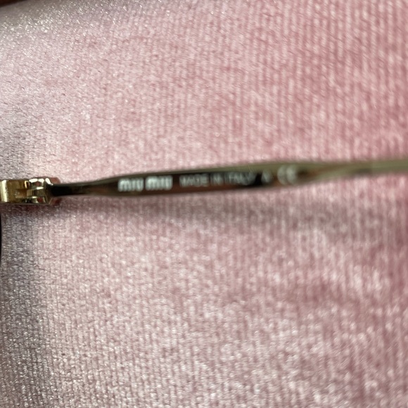 MIU MIU Crystal/Velvet Sunglasses Black - Picture 5 of 6